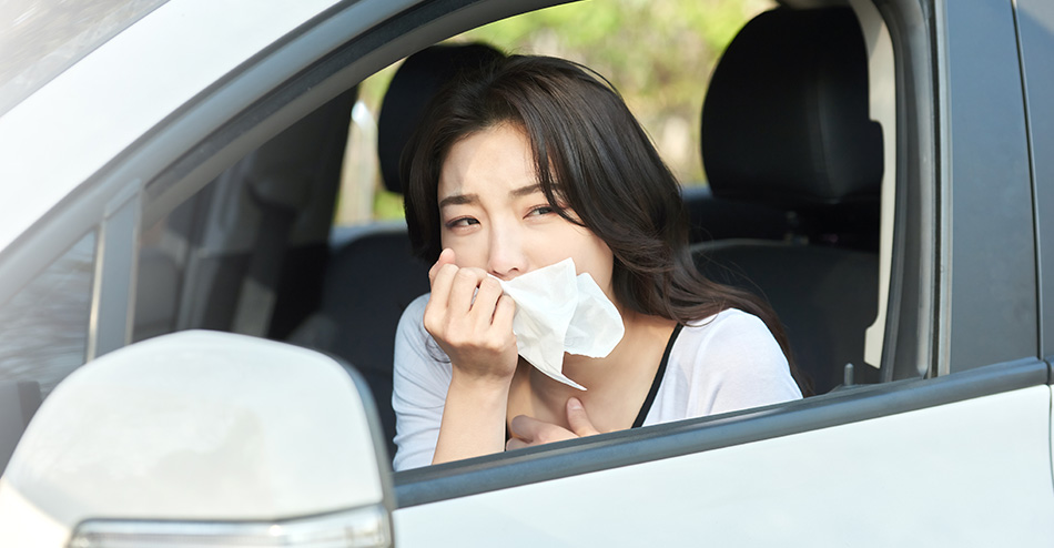 女性の乗り物酔い